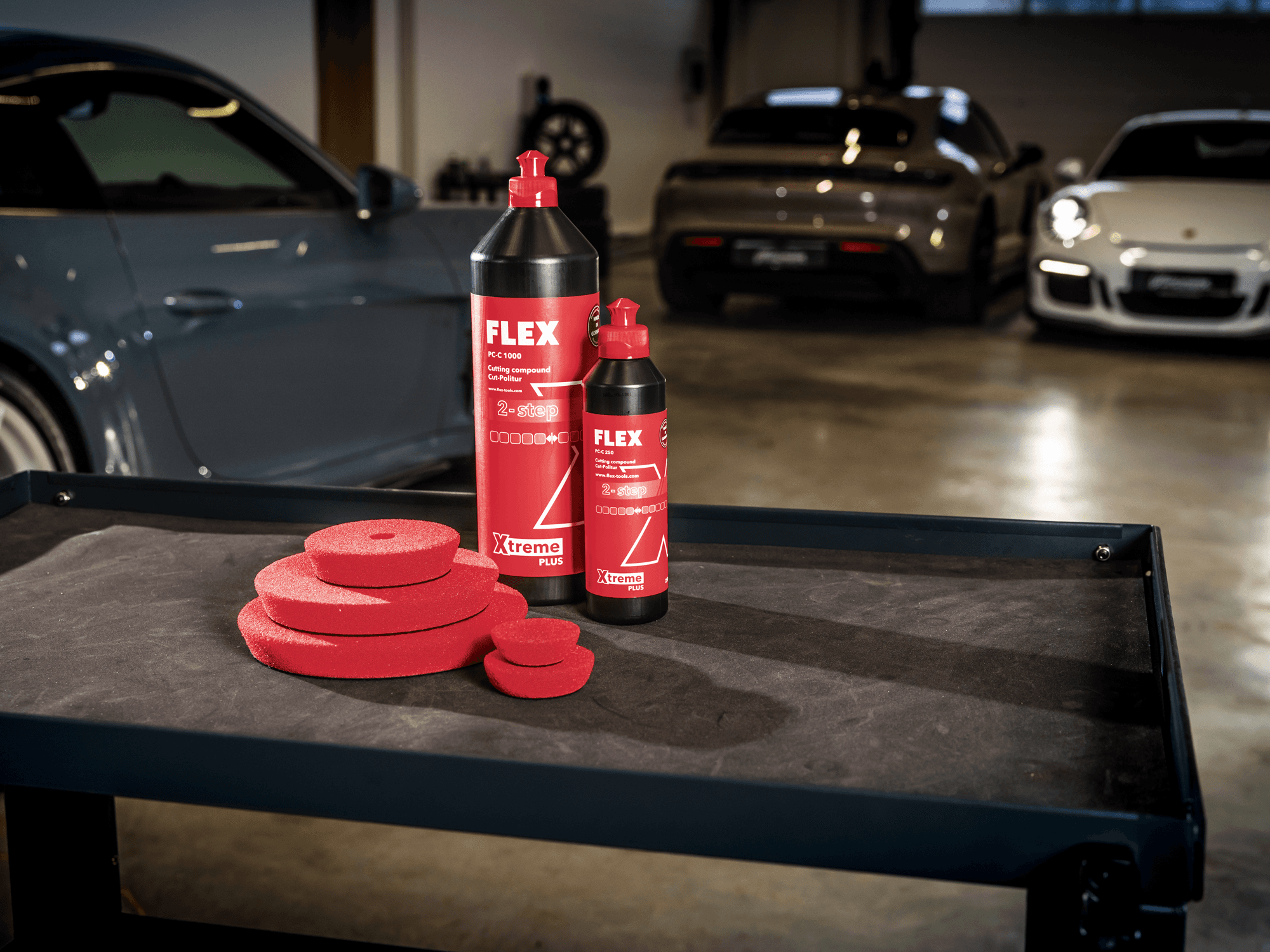 Almohadillas y pulidores FLEX para utilizar con el FLEX PE 150 18-EC