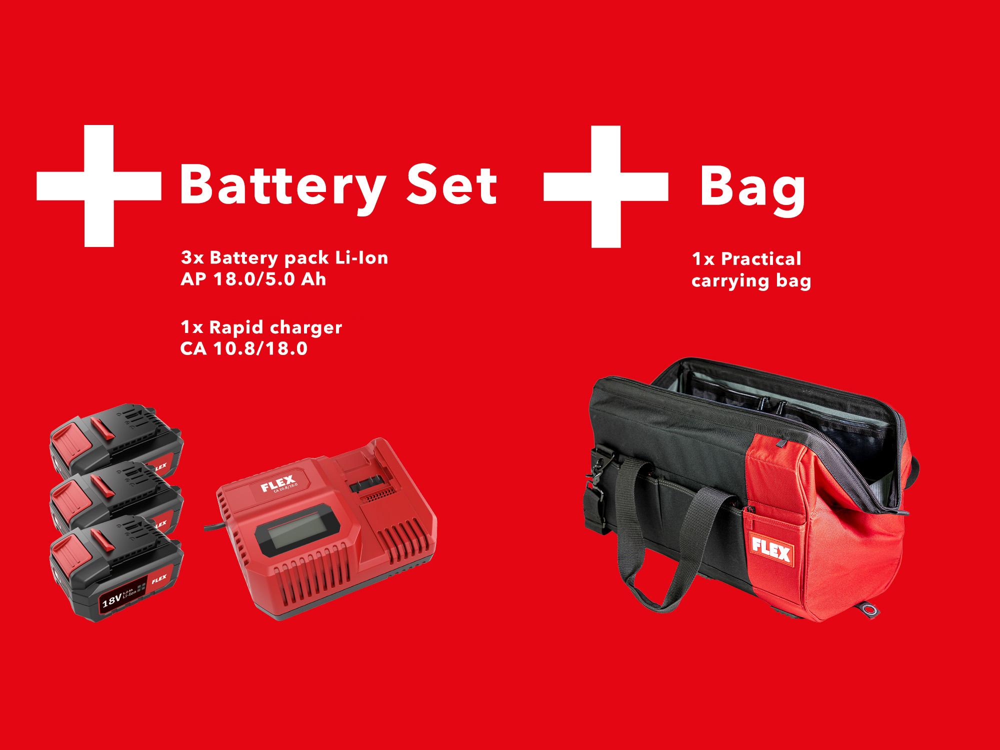 Kit de batterie et sac pour le FLEXPACK