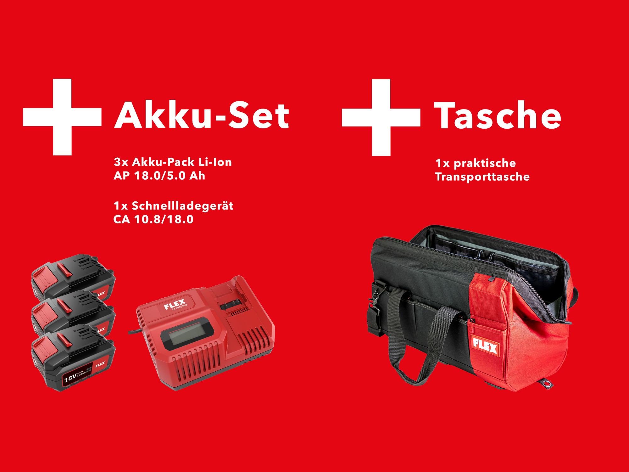 Akku-Set und Tasche zum FLEXPACK