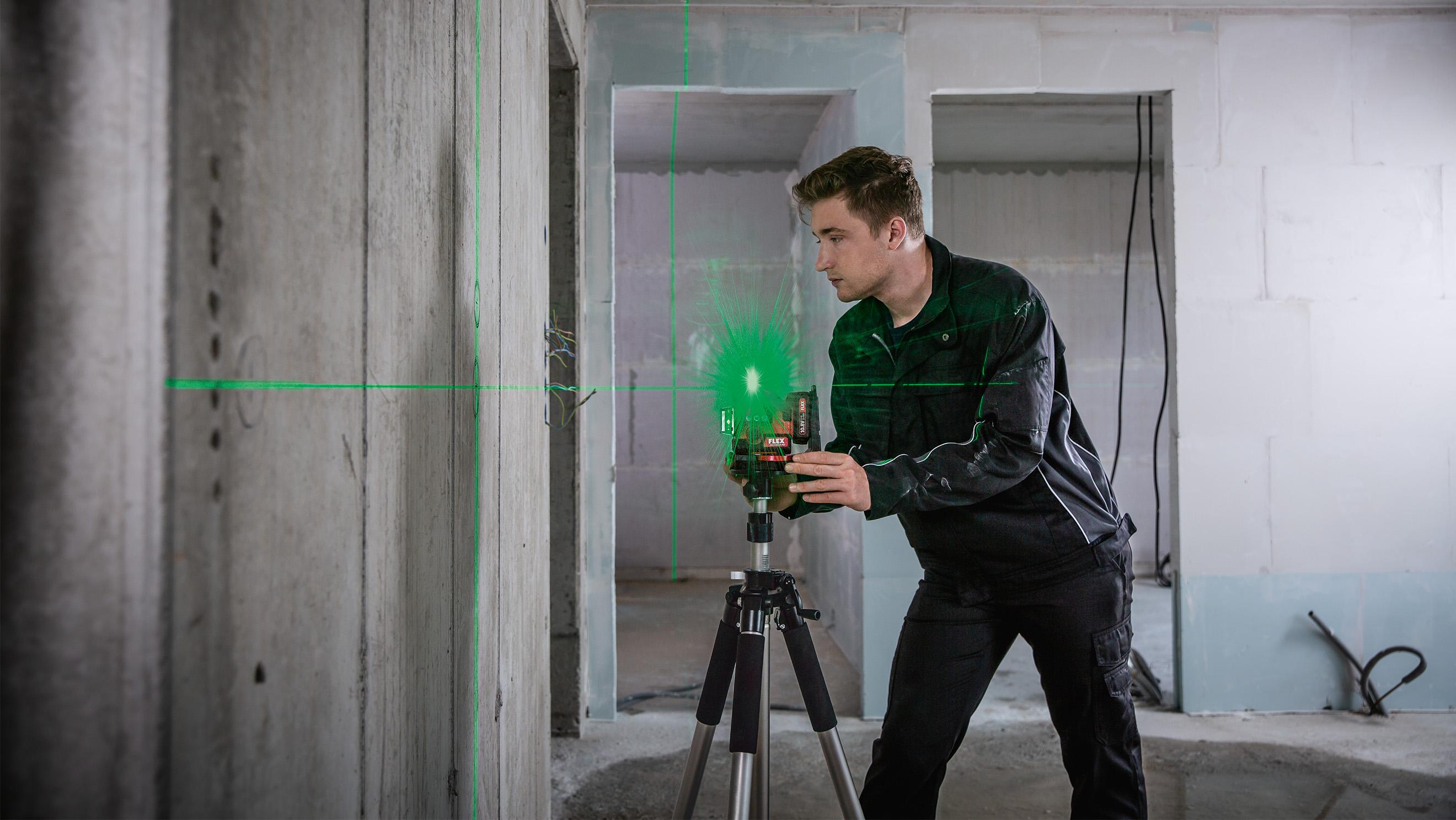 Perfekte Messergebnisse auf Baustelle mit FLEX Laser